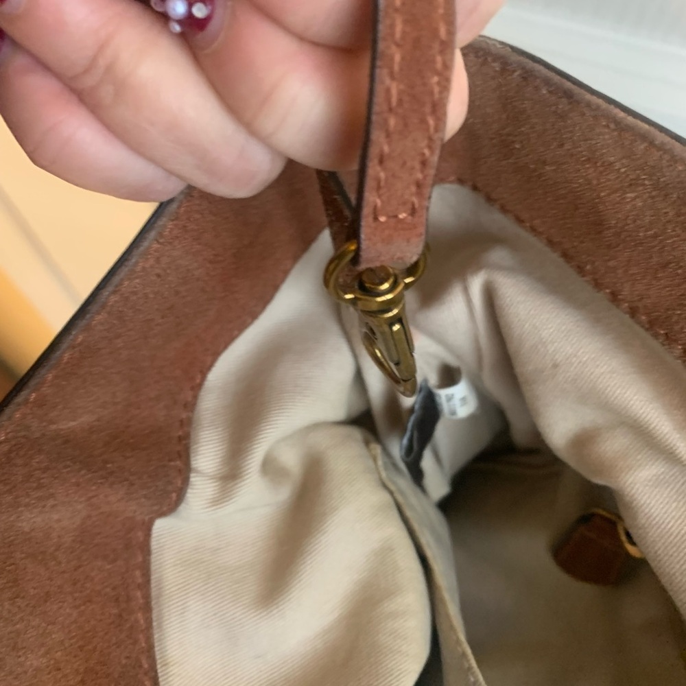 Frye cognac  Brown Leather Tote - Picture 4 of 16